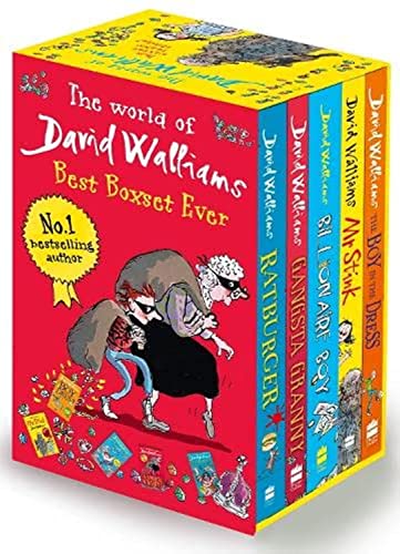 Beispielbild fr David Walliams Series 1 - Best Box Set Ever 5 Books Collection Set (Billionaire Boy, Mr Stink, The Boy in the Dress, Gansta Granny, Rat burger) zum Verkauf von WorldofBooks