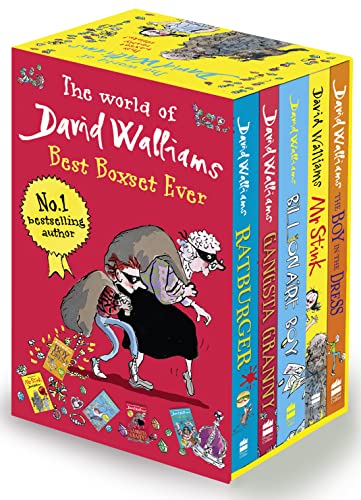 Imagen de archivo de David Walliams Series 1 - Best Box Set Ever 5 Books Collection Set (Billionaire Boy, Mr Stink, The Boy in the Dress, Gansta Granny, Rat burger) a la venta por Brit Books