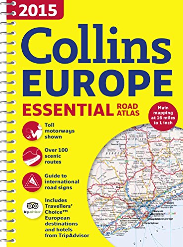 Stock image for 2015 Collins Essential Road Atlas Europe for sale by Better World Books: West