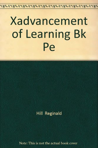 Beispielbild fr Xadvancement of Learning Bk Pe zum Verkauf von AwesomeBooks