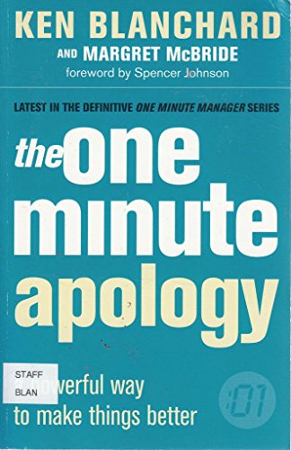 Imagen de archivo de The One Minute Apology a la venta por Reuseabook