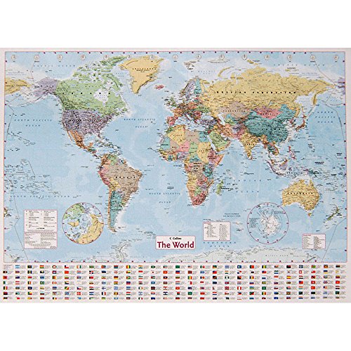 9780007843718: Collins World Wall Map: 40inch x 54inch