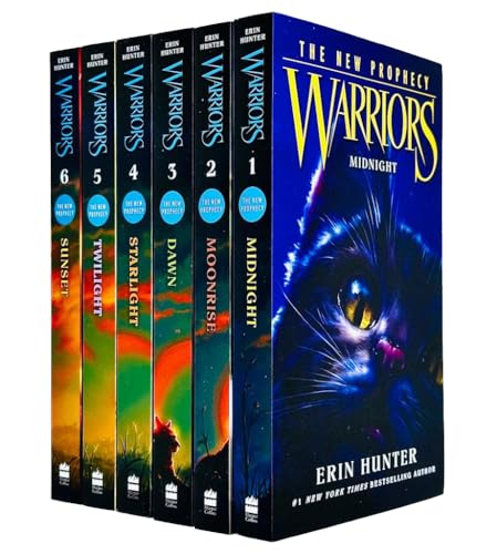 Imagen de archivo de Warrior Cats Series 2: The New Prophecy by Erin Hunter 6 Books Set (Midnight, Moonrise, Dawn, Starlight, Twilight, Sunset) a la venta por Half Price Books Inc.