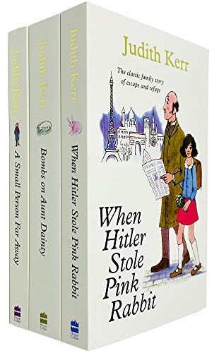 Stock image for Judith Kerr 3 Books Collection Set (When Hitler Stole Pink Rabbit, Bombs on Aunt Dainty & A Small Person Far Away) for sale by Ergodebooks