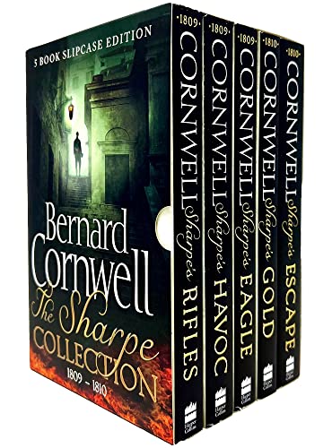 Stock image for Sharpe Series Books 6 - 10 Collection Box Set by Bernard Cornwell (Sharpe's Rifles 1809, Havoc 1809, Eagle 1809, Gold 1809 & Escape 1810) for sale by WorldofBooks