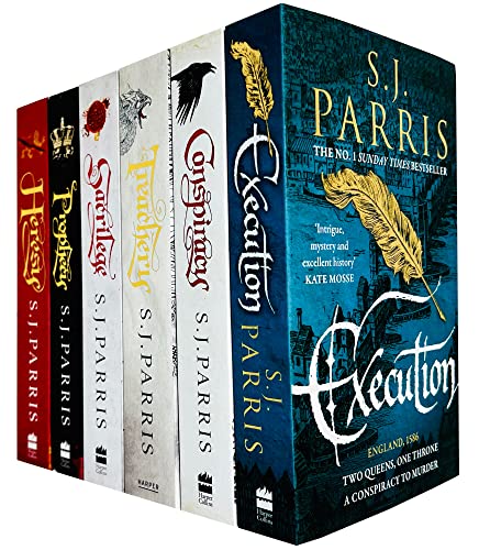 Stock image for Giordano Bruno Series Books 1 - 6 Collection Set by S. J. Parris (Heresy, Prophecy, Sacrilege, Treachery, Conspiracy & Execution) for sale by GF Books, Inc.