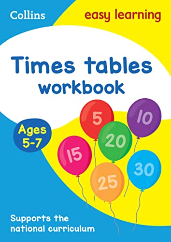 Stock image for Times Tables Workbook Ages 57 KS1 Maths Home Learning and School Resources from the Publisher of Revision Practice Guides, Workbooks, and Activities Collins Easy Learning KS1 for sale by PBShop.store US