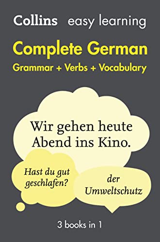 Beispielbild fr Easy Learning German Complete Grammar, Verbs and Vocabulary (3 books in 1): Trusted support for learning (Collins Easy Learning German) zum Verkauf von WorldofBooks