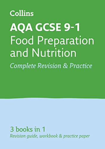 Imagen de archivo de GCSE Food Preparation and Nutrition Grade 9-1 AQA Complete Practice and Revision Guide with free online Q&A flashcard download (Collins GCSE 9-1 Revision) a la venta por AwesomeBooks