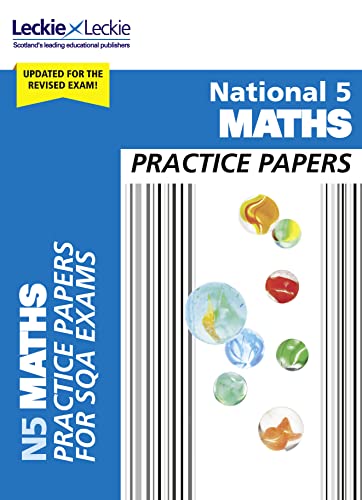 Beispielbild fr National 5 Maths Practice Papers: Revise for SQA Exams (Leckie N5 Revision) zum Verkauf von WorldofBooks