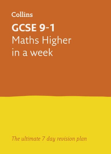Stock image for Letts GCSE 9-1 Revision Success ? GCSE 9-1 Maths Higher In a Week for sale by MusicMagpie