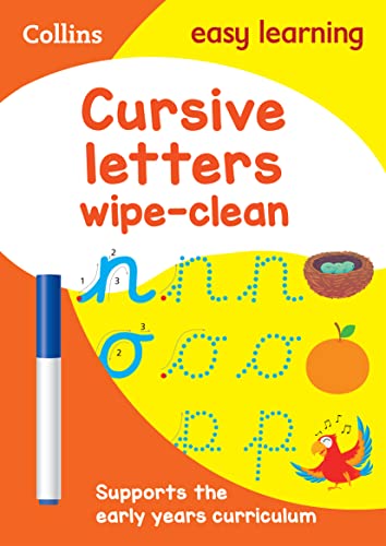 Stock image for Collins Easy Learning Preschool ? Cursive Letters Age 3-5 Wipe Clean Activity Book for sale by Ergodebooks