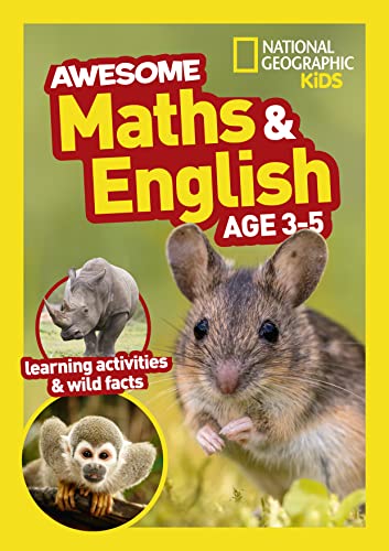 Beispielbild fr Awesome Maths and English Age 3-5: Ideal for use at home (National Geographic Kids) zum Verkauf von WorldofBooks