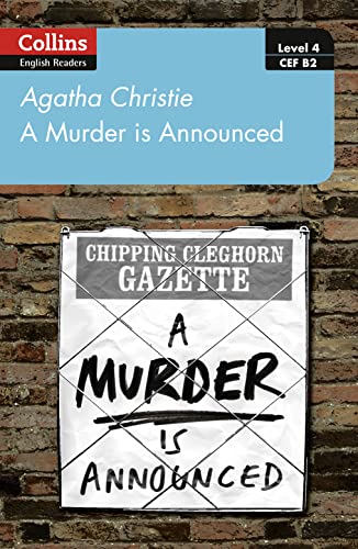 Beispielbild fr A murder is announced: Level 4 ? upper- intermediate (B2) (Collins Agatha Christie ELT Readers) zum Verkauf von PBShop.store US