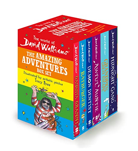 Stock image for The World of David Walliams: The Amazing Adventures Box Set: Gangsta Granny; Ratburger; Demon Dentist; Awful Auntie; Grandpa?s Great Escape; the Midnight Gang for sale by Kennys Bookstore