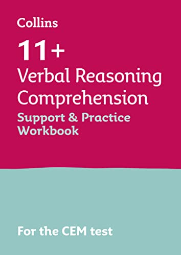 Stock image for 11+ Verbal Reasoning Comprehension Support and Practice Workbook: For the 2024 CEM Tests (Collins 11+) for sale by PBShop.store US
