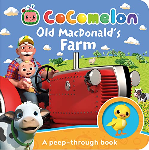 Beispielbild fr Official Cocomelon: Old MacDonalds Farm: A peep-through book: Learn fun animal sounds with JJ and Grandpa in this interactive illustrated board book for kids aged 1, 2, 3 and 4 years zum Verkauf von WorldofBooks