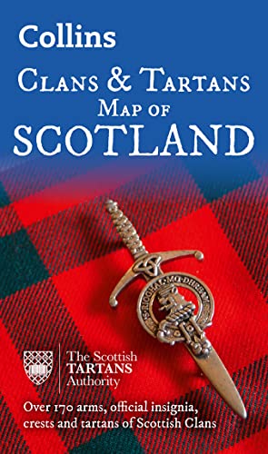 Stock image for Collins Clans and Tartans Map of Scotland: Over 170 Arms, Official Insignia, Crests and Tartans of Scottish Clans [Map] Collins for sale by Lakeside Books