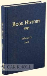 Beispielbild fr Book History (Volume 13) zum Verkauf von Wonder Book