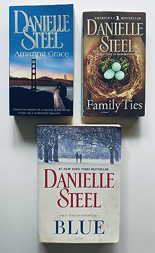 Imagen de archivo de 3 Danielle Steel Books! Xx 1) Amazing Grace 2) Family Ties 3) Blue a la venta por GF Books, Inc.