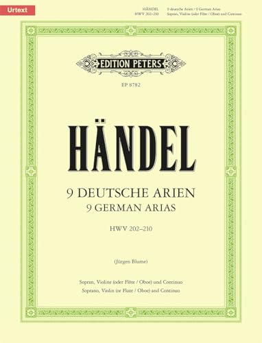 9780014071166: 9 GERMAN ARIAS HWV 202-210 CHANT