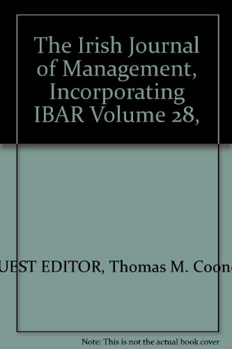 Beispielbild fr The Irish Journal of Management, Incorporating IBAR Volume 28, zum Verkauf von Tall Stories BA
