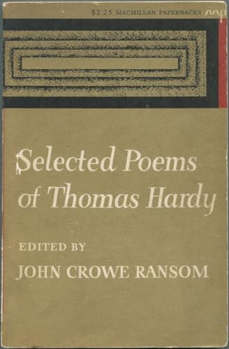 9780020704904: Selected Poems of Thomas Hardy