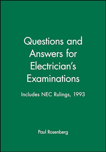 Stock image for Questions and Answers for Electrician's Examinations: Includes NEC Rulings, 1993 (Audel) for sale by HPB-Red