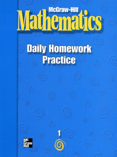 Imagen de archivo de McGraw-Hill Mathematics: Daily Homework Practice (Grade 1) a la venta por ThriftBooks-Dallas