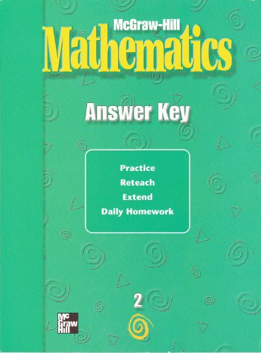 Imagen de archivo de Mathematics Answer Key, Grade 2 a la venta por Better World Books