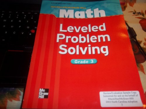 Stock image for Macmillan Mcgraw-Hill Math Leveled Problem Solving, Grade 3 for sale by Once Upon A Time Books