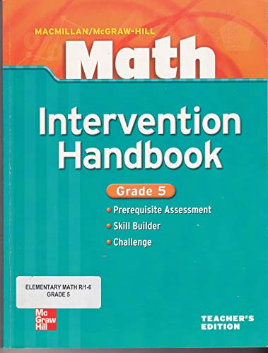 Stock image for Math Intervention Handbook Grade 5 Teacher's Edition for sale by Ergodebooks