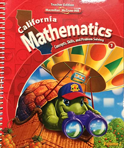 9780021057177: California Mathematics Teacher Edition Grade 2 (Concepts, Skills, and Problem Solving, Volume 2) by Gonsalves, Grace, Krulik Altieri Ba Day (2009-05-03)