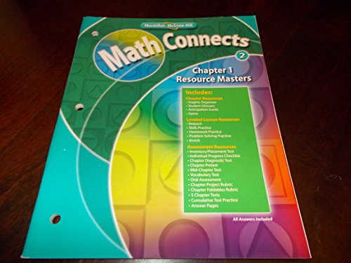 Imagen de archivo de Math Connects Grade 2 Chapter 1 Resource Masters Book Macmillan McGraw-Hill (Math Connects) a la venta por Nationwide_Text