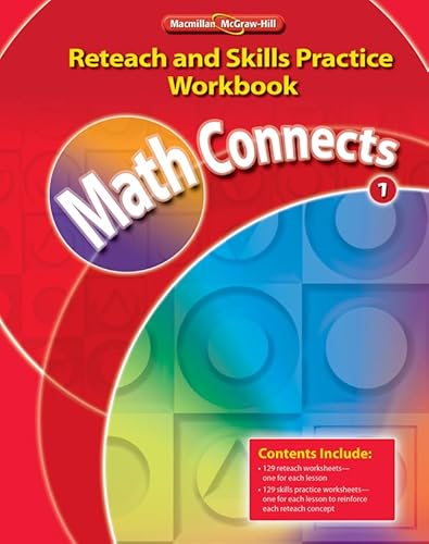 Math Connects, Grade 1, Reteach and Skills Practice Workbook (ELEMENTARY MATH CONNECTS) (9780021073023) by McGraw-Hill Education