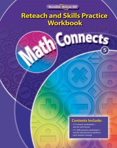 9780021073061: Math Concepts Grade 5, Reteach and Skills Practice Workbook (ELEMENTARY MATH CONNECTS)