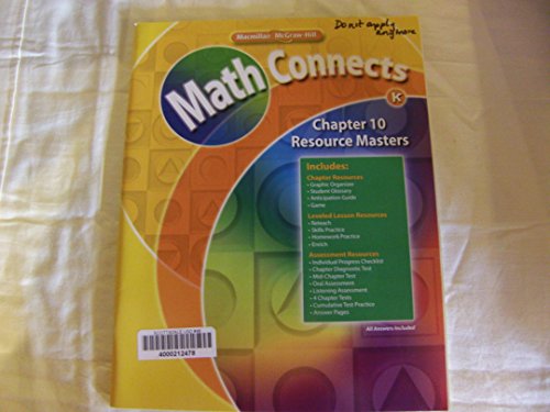 Math Connects, Grade K (9780021083985) by Altieri, Mary Behr; Balka, Don S.; Day, Roger; Gonsalves, Philip D.; Grace, Ellen C.