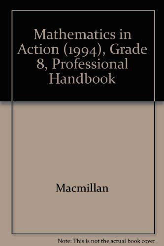 Beispielbild fr Mathematics in Action Grade 8, Professional Handbook zum Verkauf von BookHolders