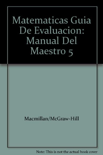 9780021115884: Matematicas Guia De Evaluacion: Manual Del Maestro 5