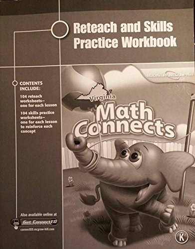 9780021134434: Reteach and Skills Practice Workbook, Math Connects Level K, Virginia Edition