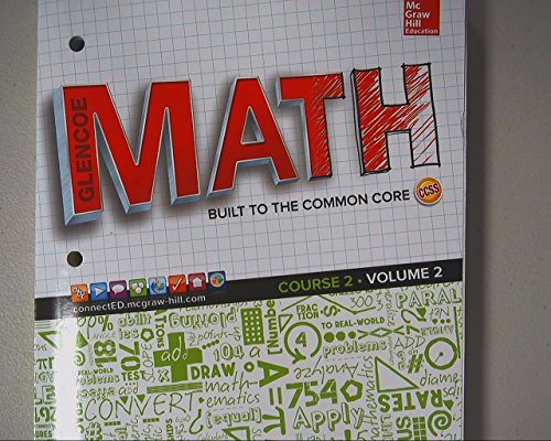 Stock image for Glencoe Math, Vol. 2 Course 2, Student Edition (MATH APPLIC & CONN CRSE) for sale by Your Online Bookstore