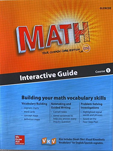 Stock image for Glencoe Math, Course 1, Interactive Guide for English Learners, Student Edition (MATH APPLIC & CONN CRSE) for sale by BooksRun