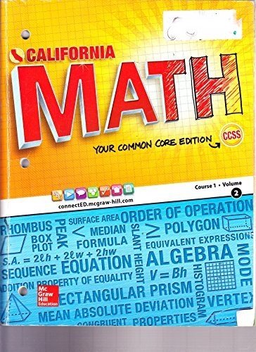 Imagen de archivo de CA Math Your Common Core Edition Course 1 Volume 2 a la venta por SecondSale