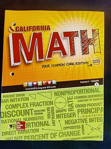 Beispielbild fr California Math Course 2 Volume 1 zum Verkauf von Better World Books: West