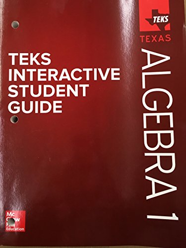 Imagen de archivo de Teks Interactive Student Guide - Texas Algebra 1 a la venta por Hawking Books