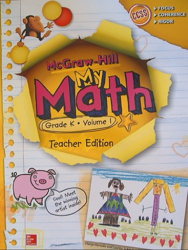 Imagen de archivo de McGraw-Hill My Math, Grade K Volume 1, Teacher Edition, CCSS Common Core a la venta por ThriftBooks-Dallas