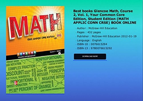 Stock image for Florida Math "Your Florida Standards edition" Course 2 Volume 1 for sale by Taha Shop