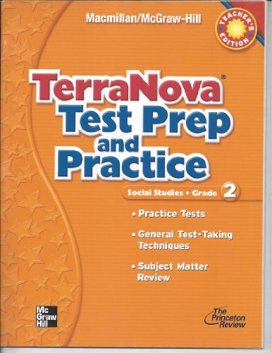 9780021493753: TerraNova Test Prep and Practice, Social Studies, Grade 2 Teacher Edition