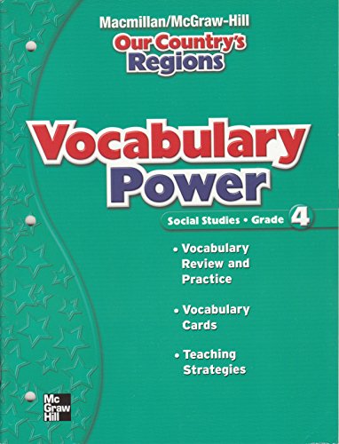 Beispielbild fr Vocabulary Power for "Our Country's Regions" Social Studies Grade 4 zum Verkauf von Booksavers of MD
