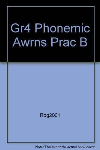 9780021855667: Gr4 Phonemic Awrns Prac B